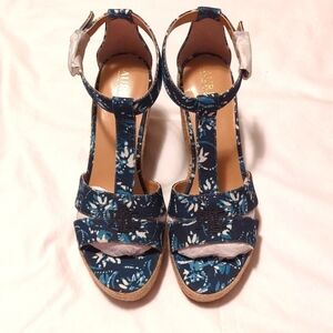 Lauren Ralph Lauren Hale Womens Logo Platform Espadrilles Wedge Sandals Size 11B